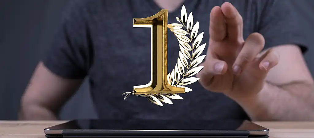 A Google keresőjében elért első találati hely szimbóluma.