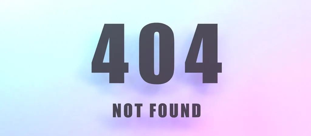 Nem található weboldal, 404 hibaüzenet az elmaradt weboldal karbantartás miatt.